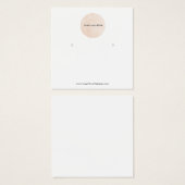Your Logo Earring Display Card (Front & Back)
