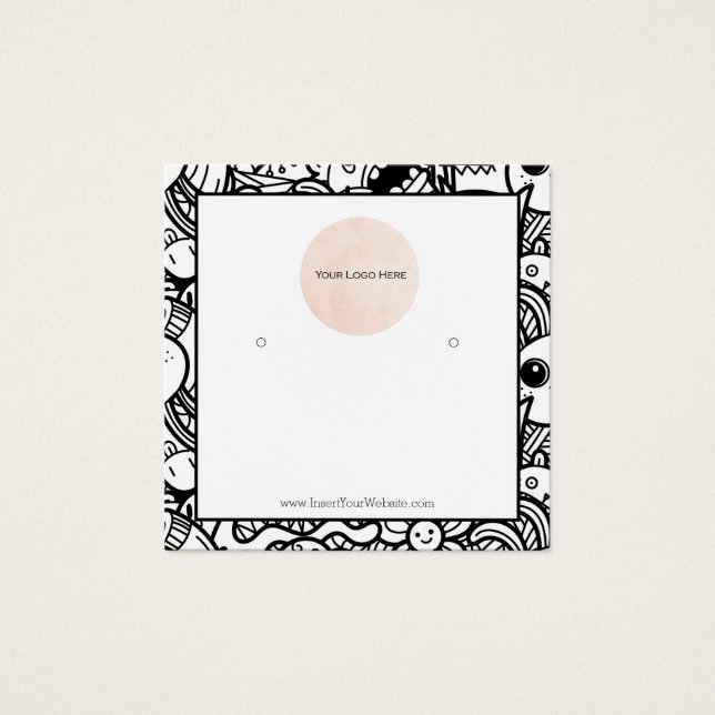 Your Logo Earring Display Card (Front)