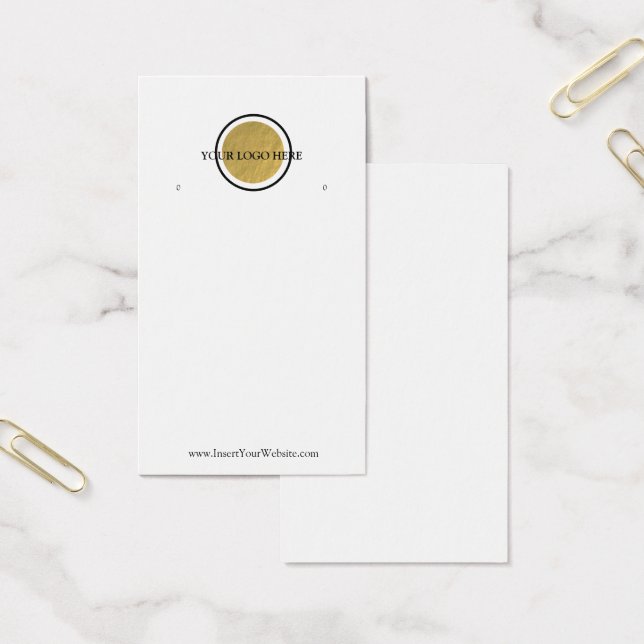 Your Logo Earring Display Card (Office)