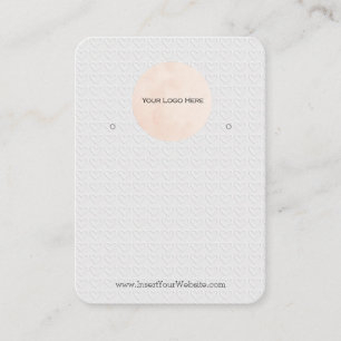 Your Logo Earring Display Card Large Vertical