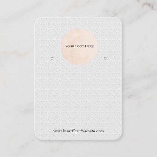 Your Logo Earring Display Card Large Vertical