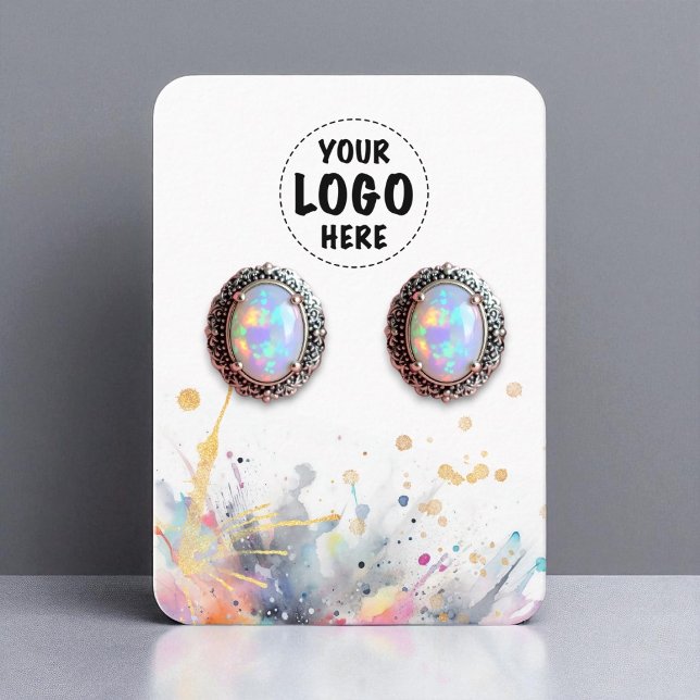 Your Logo Earring Display Card Large Vertical (Creator Uploaded)