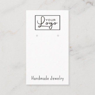 Your Logo Earring Display Social Media QR Code Bus Business Card
