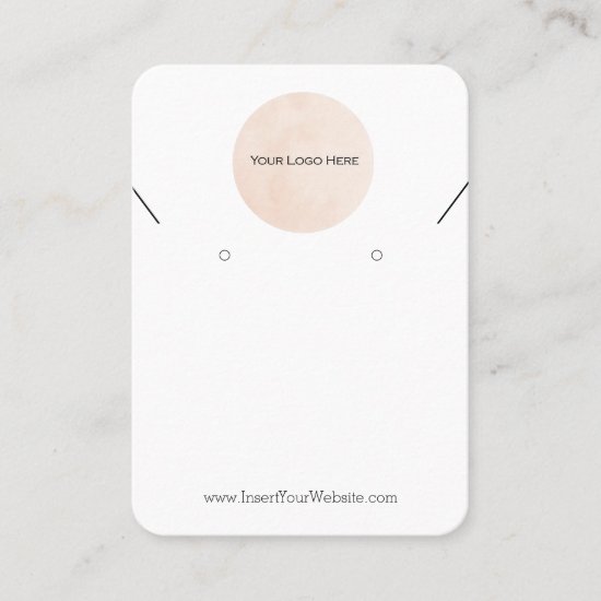 Your Logo Earring & Necklace Combo Display Card