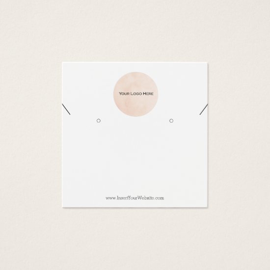 Your Logo Earring Necklace Combo Display Card