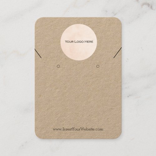 Your Logo Earring  Necklace Combo Display Card