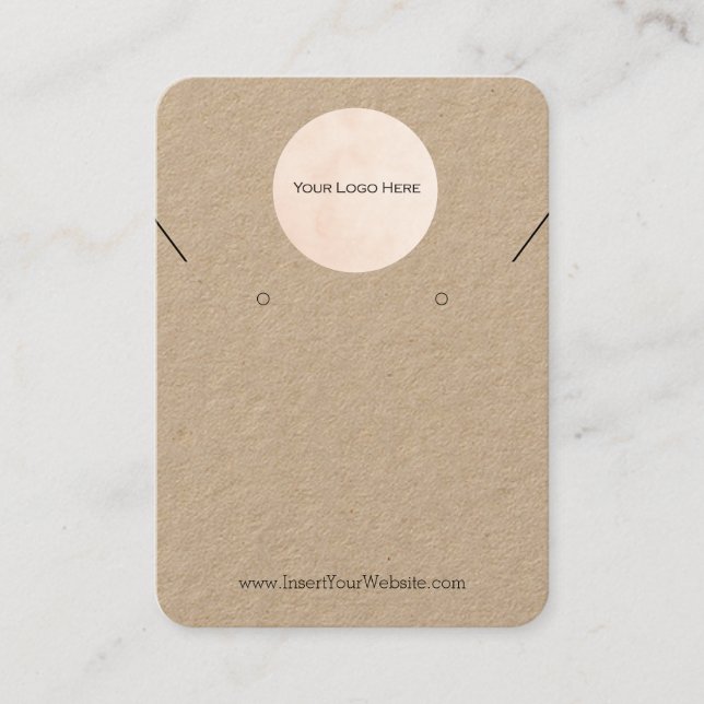 Your Logo Earring & Necklace Combo Display Card (Front)
