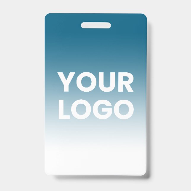 Your Logo & Editable Background Color Gradient  Badge (Front)