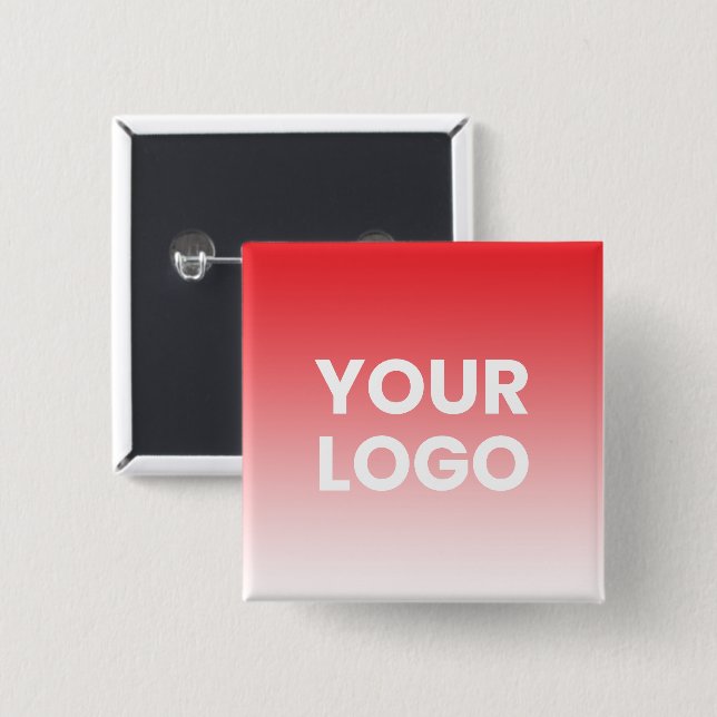 Your Logo & Editable Background Color Gradient  Button (Front & Back)