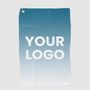 Your Logo & Editable Background Color Gradient  Golf Towel