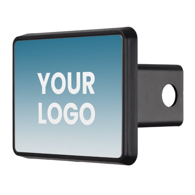 Your Logo & Editable Background Color Gradient  Hitch Cover (Left)