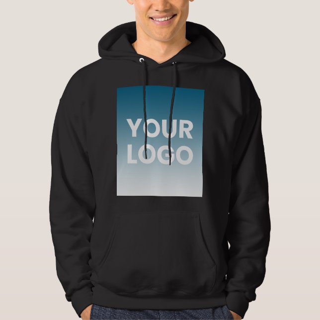 Your Logo & Editable Background Color Gradient  Hoodie (Front)
