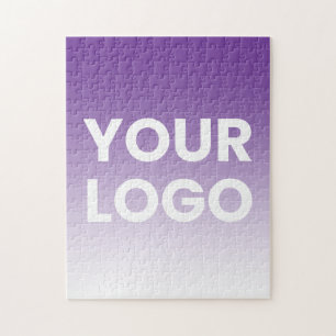 Your Logo & Editable Background Color Gradient Jigsaw Puzzle