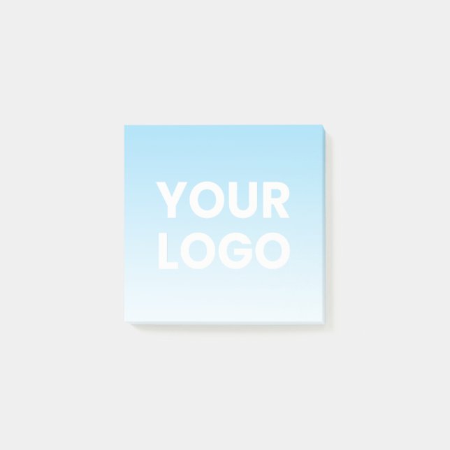 Your Logo & Editable Background Color Gradient  Post-it Notes (Front)