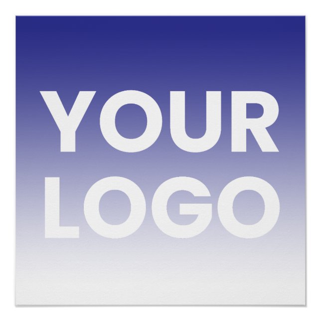 Your Logo & Editable Background Color Gradient  Poster (Front)