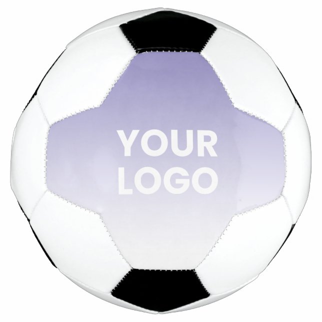 Your Logo & Editable Background Color Gradient  Soccer Ball (Front)