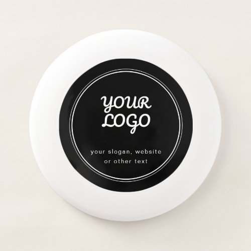 Your Logo Editable Black  White Design Wham_O Frisbee