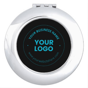 Your Logo Editable Business Name & Website Compact Mirror