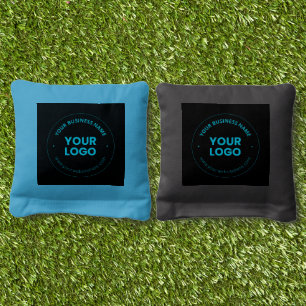 Your Logo Editable Business Name & Website Cornhole Bags