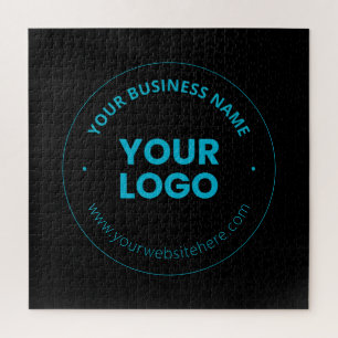 Your Logo Editable Business Name & Website Jigsaw Puzzle