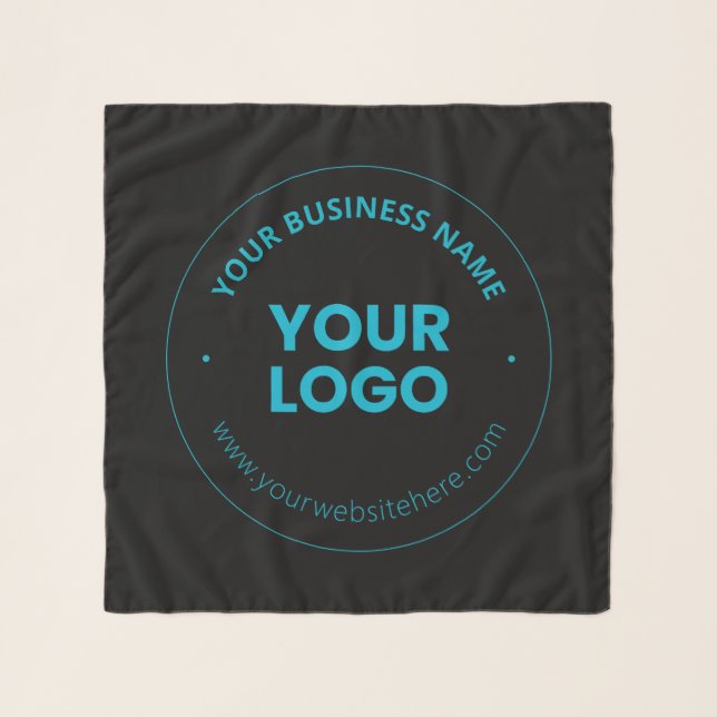 Your Logo | Editable Business Name & Website Scarf (Front)