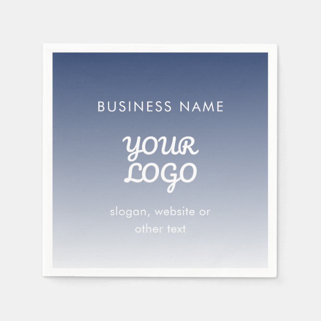 Your Logo Editable Gradient Color Napkins (Front)