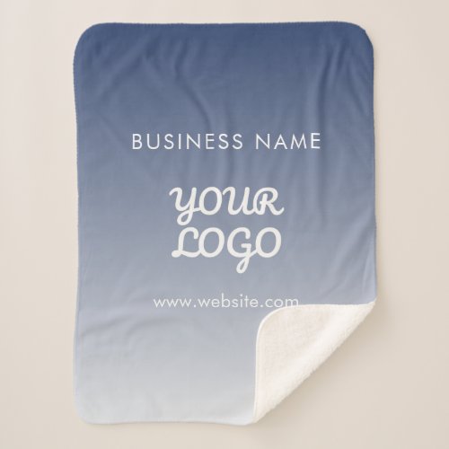 Your Logo Editable Gradient Color Sherpa Blanket