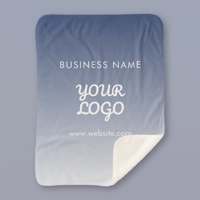 Your Logo Editable Gradient Color Sherpa Blanket (Creator Uploaded)