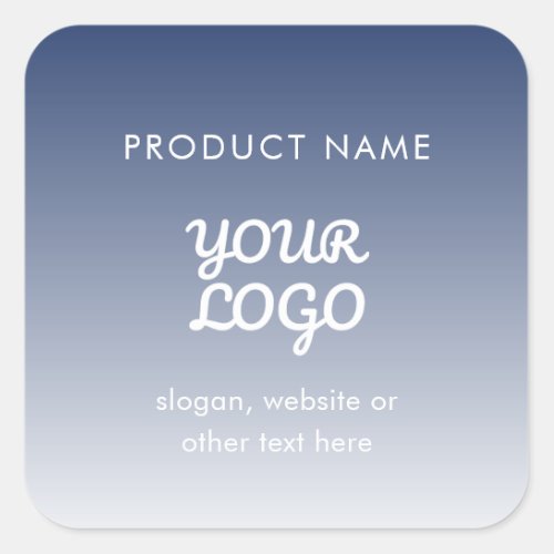 Your Logo Editable Gradient Color Square Sticker