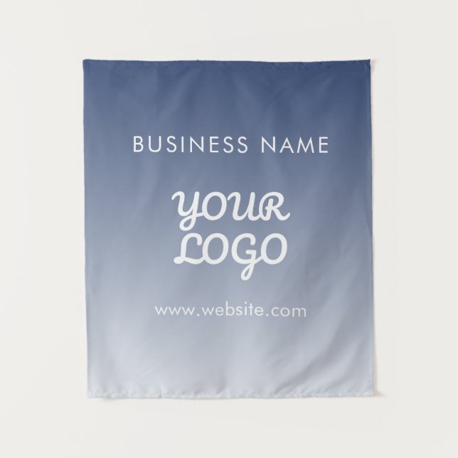Your Logo Editable Gradient Color Tapestry (Front)