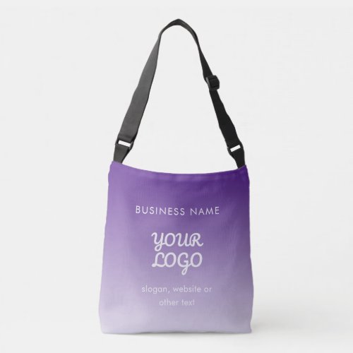 Your Logo  Editable Text Any Color Gradient Ombre Crossbody Bag