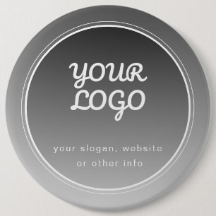 Your Logo & Editable Text Dark Grey Gradient Button