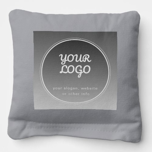 Your Logo  Editable Text  Dark Grey Gradient  Cornhole Bags