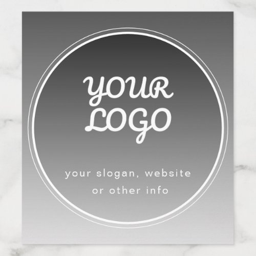 Your Logo  Editable Text  Dark Grey Gradient  Envelope Liner