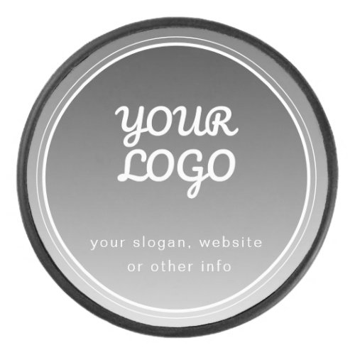 Your Logo  Editable Text  Dark Grey Gradient  Hockey Puck
