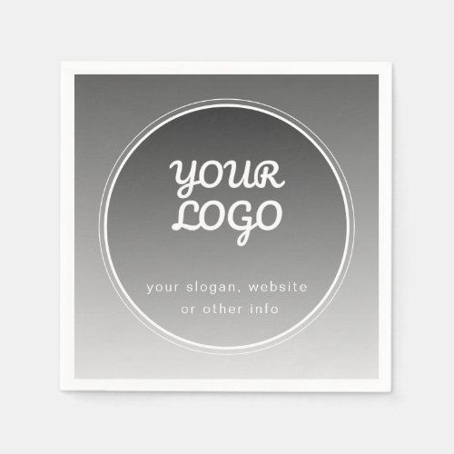Your Logo  Editable Text  Dark Grey Gradient  Napkins