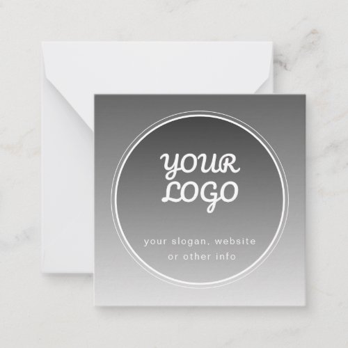 Your Logo  Editable Text  Dark Grey Gradient  Note Card
