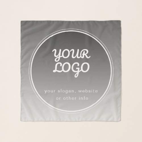 Your Logo  Editable Text  Dark Grey Gradient  Scarf