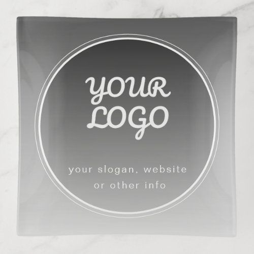 Your Logo  Editable Text  Dark Grey Gradient  Trinket Tray