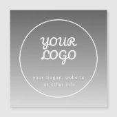 Your Logo & Editable Text | Dark Grey Ombre (Front)