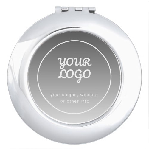 Your Logo  Editable Text  Dark Grey Ombre  Compact Mirror