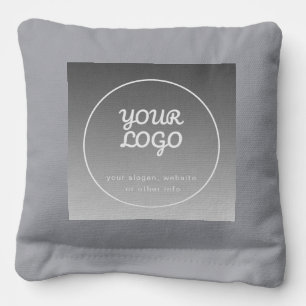 Your Logo & Editable Text Dark Grey Ombre Cornhole Bags