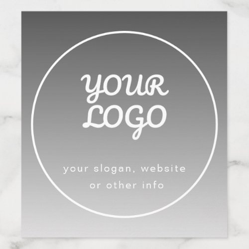 Your Logo  Editable Text  Dark Grey Ombre  Envelope Liner