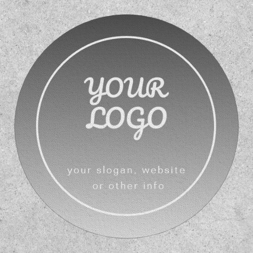 Your Logo  Editable Text  Dark Grey Ombre  Patch