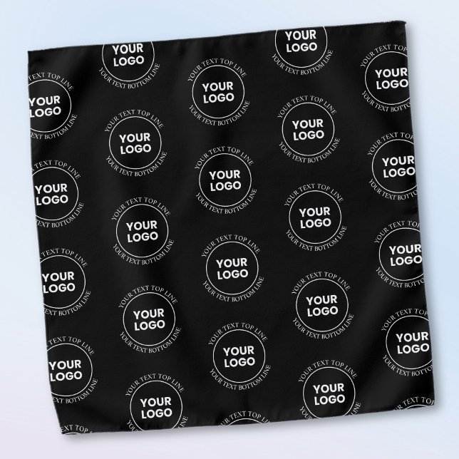 Your Logo & Editable Text | Repeating Pattern  Bandana (Creator Uploaded)