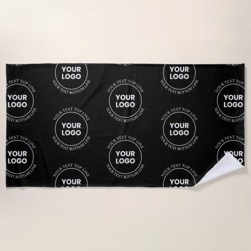 Your Logo  Editable Text  Repeating Pattern  Beach Towel