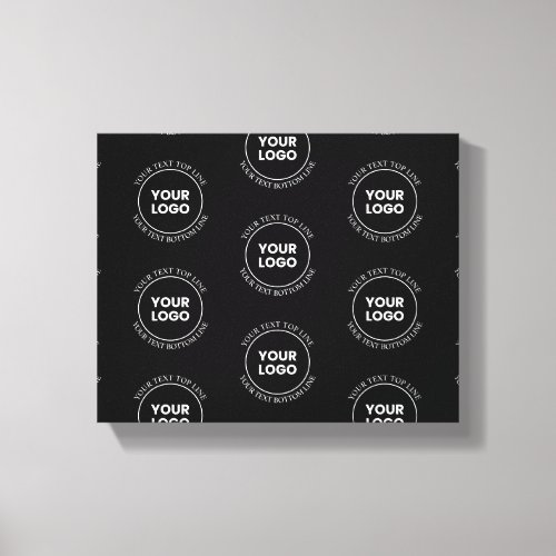 Your Logo  Editable Text  Repeating Pattern  Canvas Print