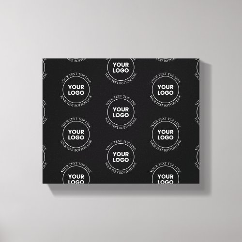 Your Logo  Editable Text  Repeating Pattern  Canvas Print