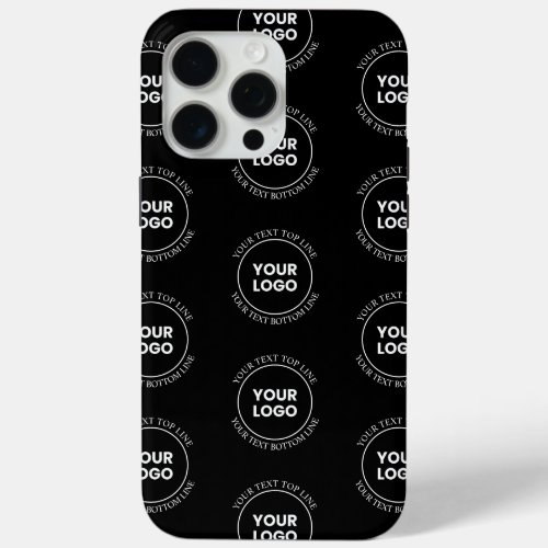 Your Logo  Editable Text  Repeating Pattern  iPhone 15 Pro Max Case
