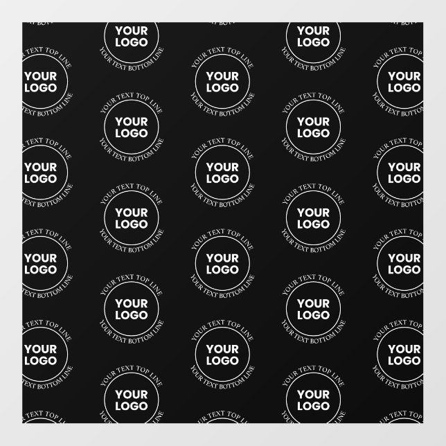 Your Logo & Editable Text | Repeating Pattern  Floor Decals (Front)
